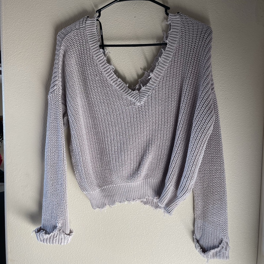 v neck sweater